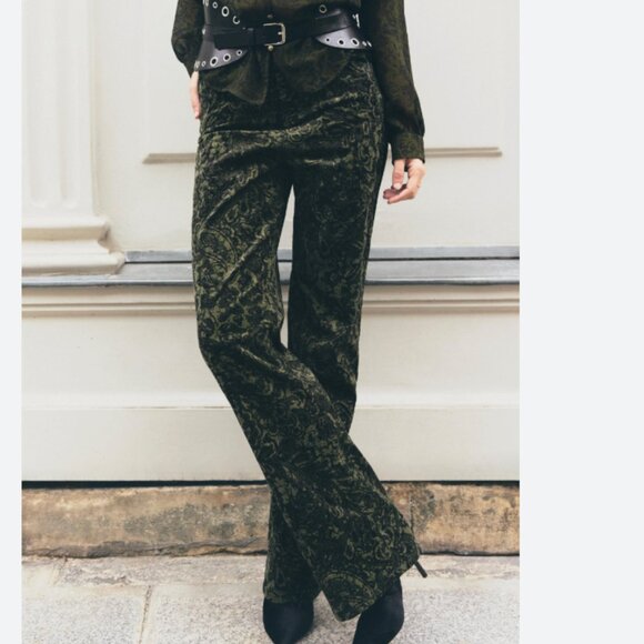 NWOT Stüssy Paisley Camo Corduroy Velvet Pants Green Bloggers Fave SZ-4 - Picture 3 of 10